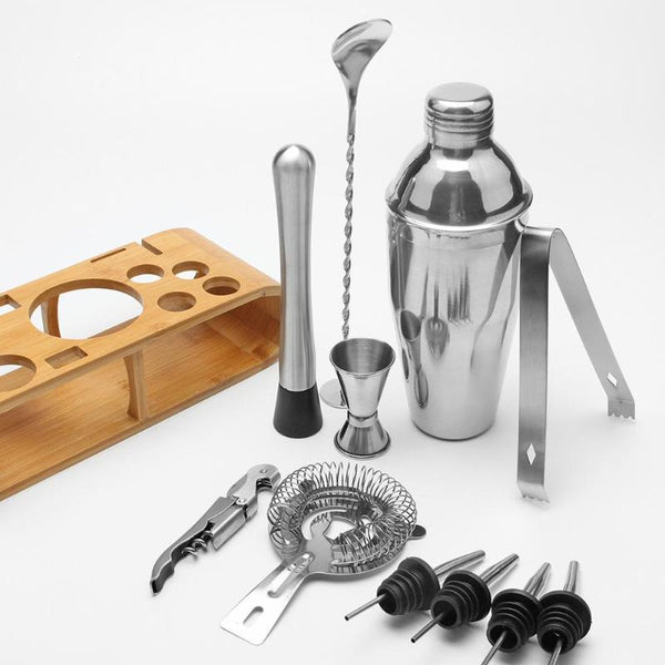 12 Piece Stainless Steel Cocktail Kit