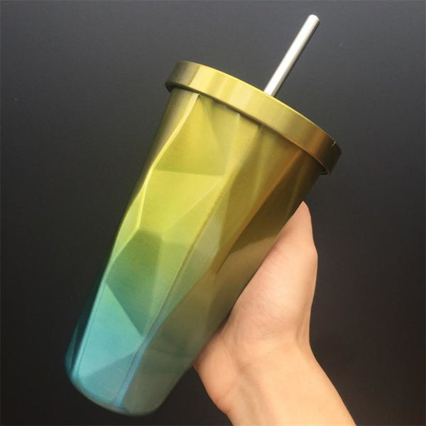 Double Wall Angled Metal Travel Cup
