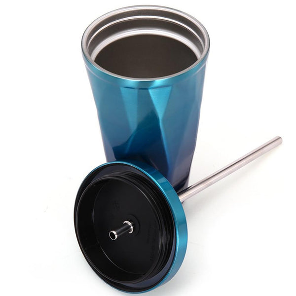 Double Wall Angled Metal Travel Cup