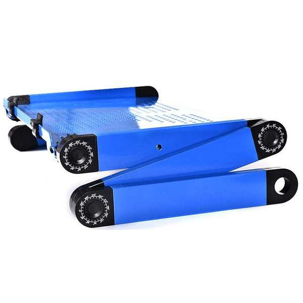 Portable Aluminum Alloy Adjustable Laptop Table Desk Double Fan