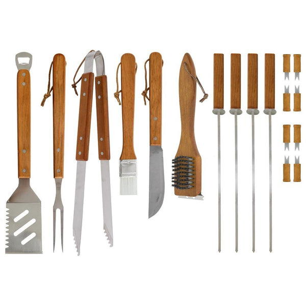 Wood Handled Barbecue Tool Set