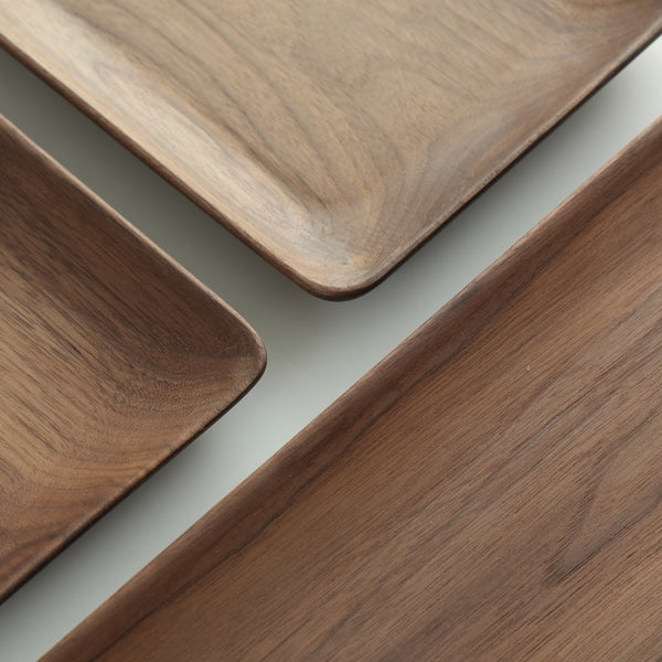 Dark Walnut Wood Serving Tray
