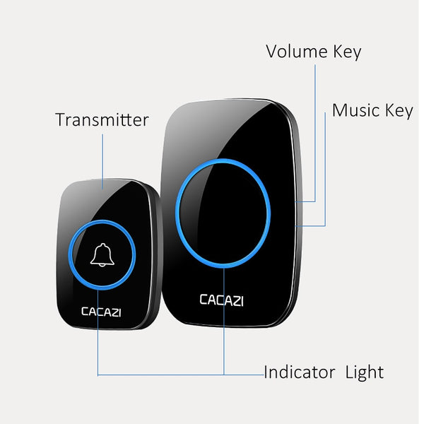 Waterproof Wireless Remote Doorbell 300m