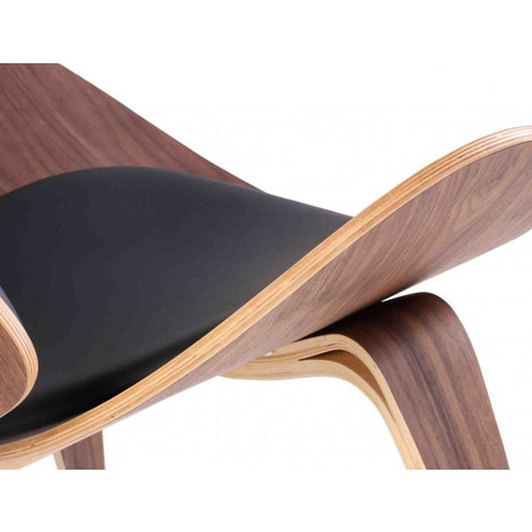 Three-Legged Leather Shell Chair