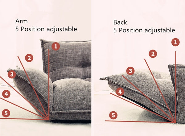 Modern Design Floor Sofa Bed 5 Position Adjustable