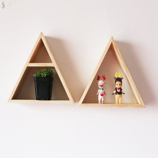 Nordic Triangular Wooden Shelves