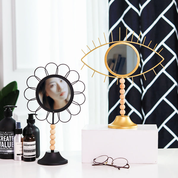 Gold Geo Nordic Table Mirror