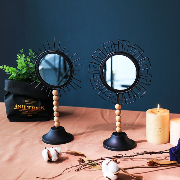 Gold Geo Nordic Table Mirror