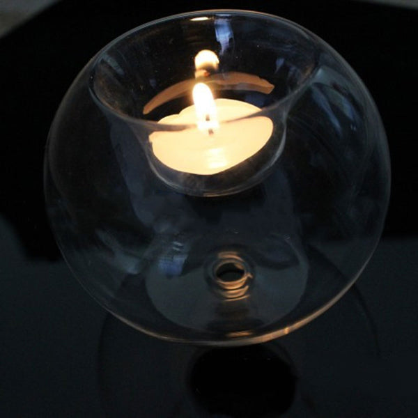 Glass Tea Light Candle Holder
