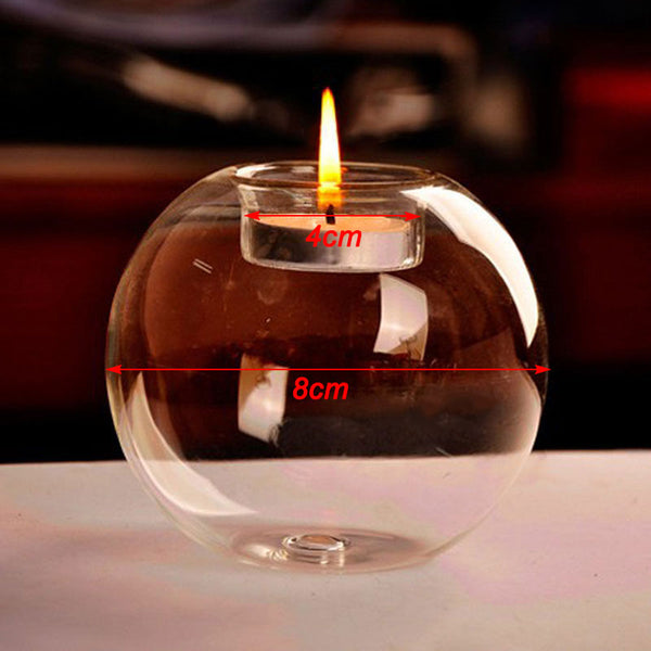 Glass Tea Light Candle Holder