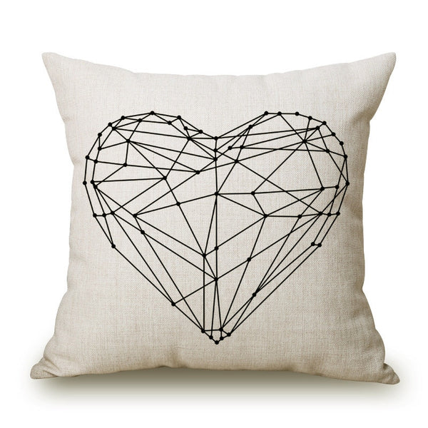 Geometric Romantic Modern Pillow Cover