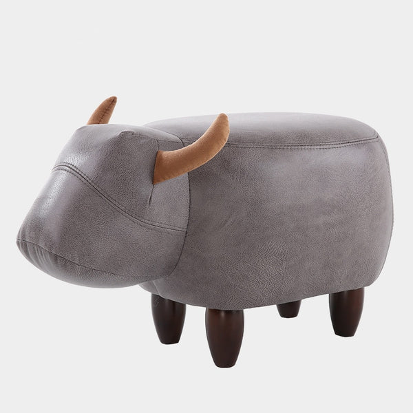 Upholstered Ride-On Animal Ottoman Footrest Stool