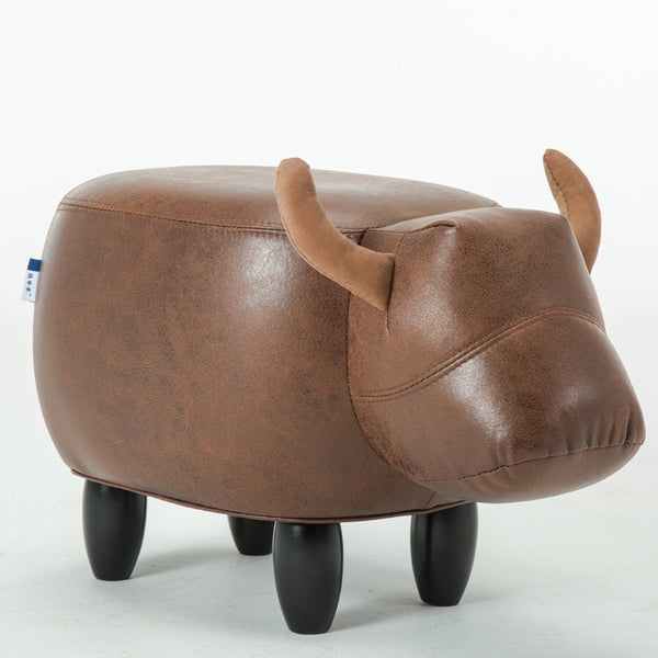 Upholstered Ride-On Animal Ottoman Footrest Stool