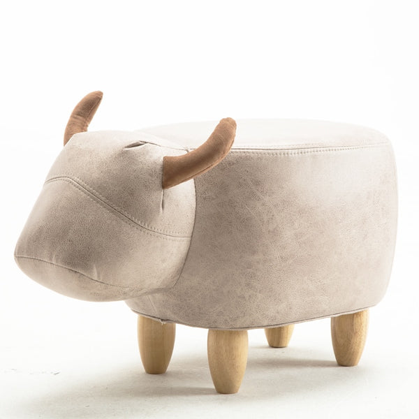 Upholstered Ride-On Animal Ottoman Footrest Stool