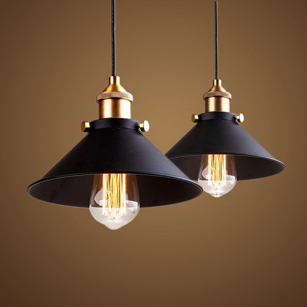 Black Vintage Industrial Pendant Light