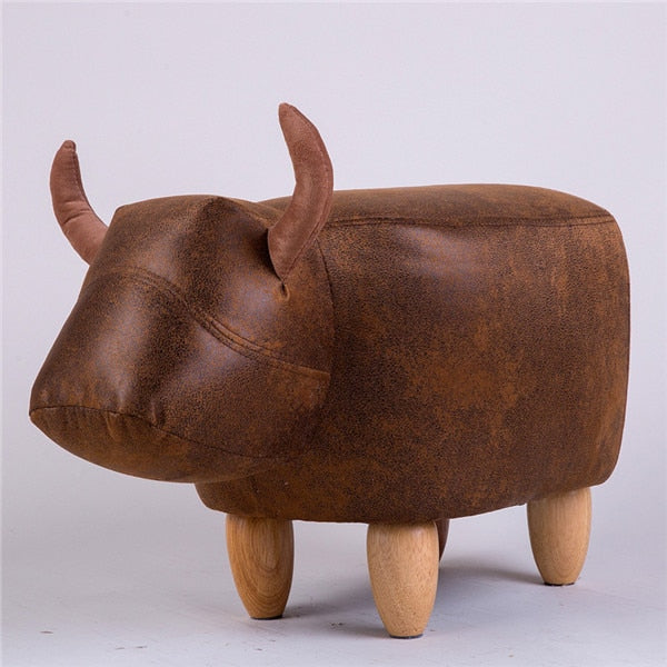 Upholstered Ride-On Animal Ottoman Footrest Stool