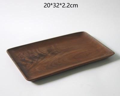 Dark Walnut Wood Serving Tray