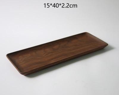 Dark Walnut Wood Serving Tray