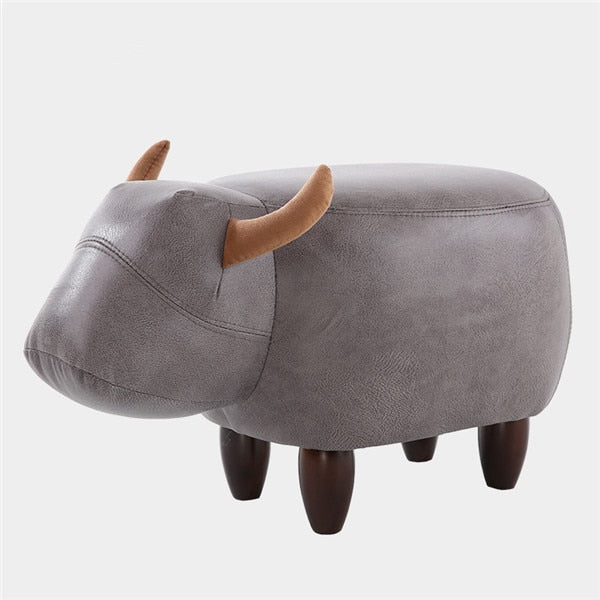 Upholstered Ride-On Animal Ottoman Footrest Stool