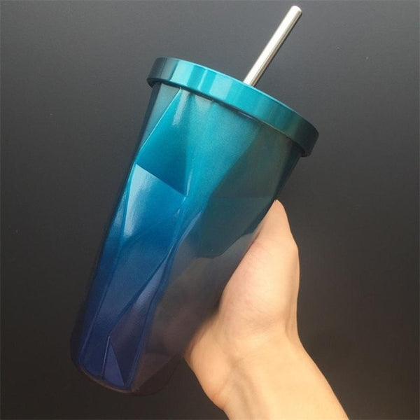 Double Wall Angled Metal Travel Cup