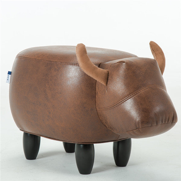 Upholstered Ride-On Animal Ottoman Footrest Stool