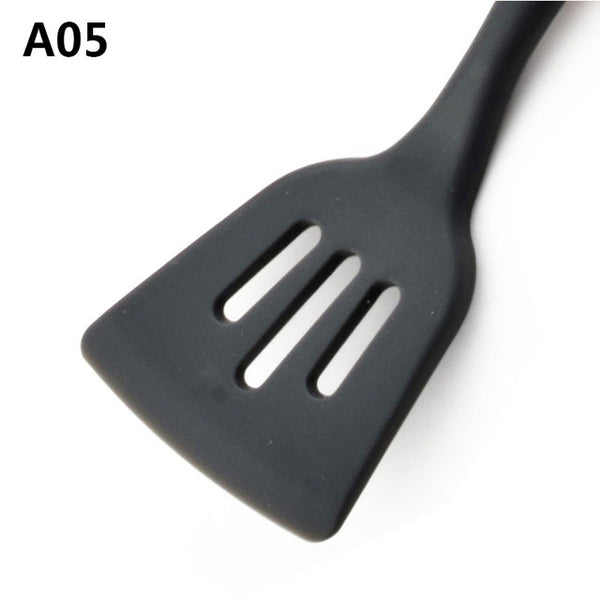 Wood Handle Silicone Kitchen Cutlery Utensils