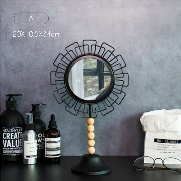 Gold Geo Nordic Table Mirror