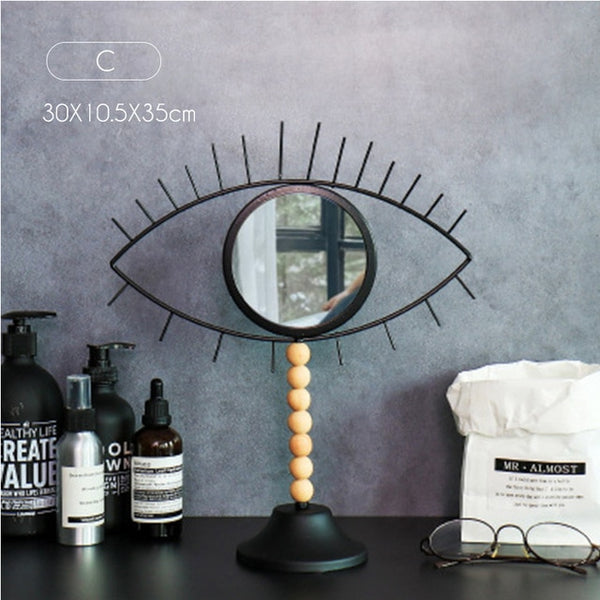 Gold Geo Nordic Table Mirror