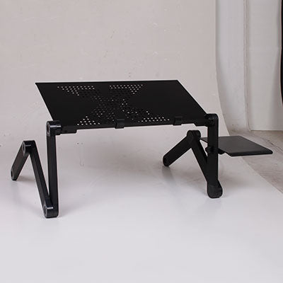 Portable Aluminum Alloy Adjustable Laptop Table Desk Double Fan