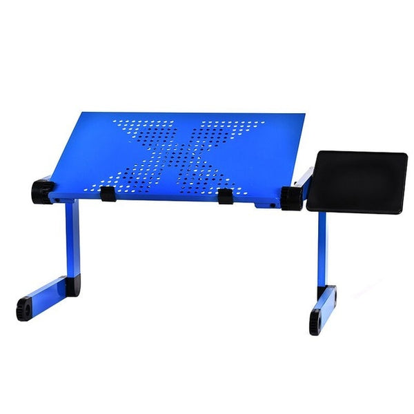 Portable Aluminum Alloy Adjustable Laptop Table Desk Double Fan