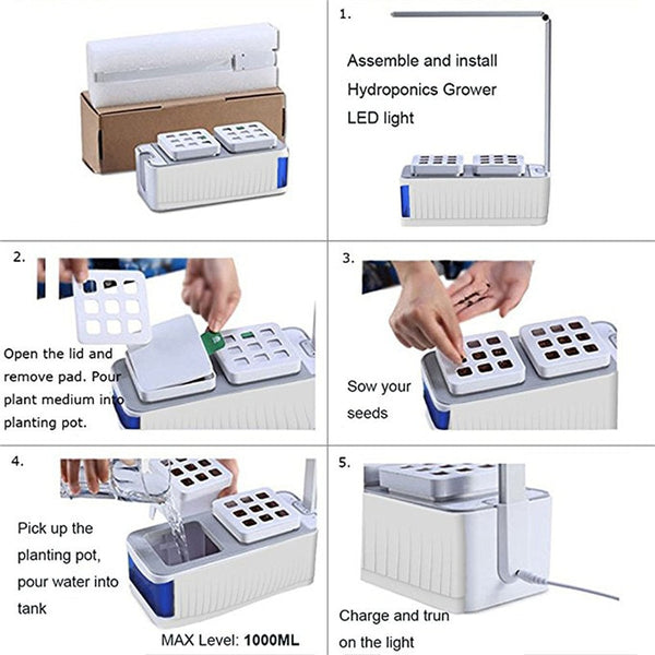 Hydroponic Desktop Grow Pot Lamp