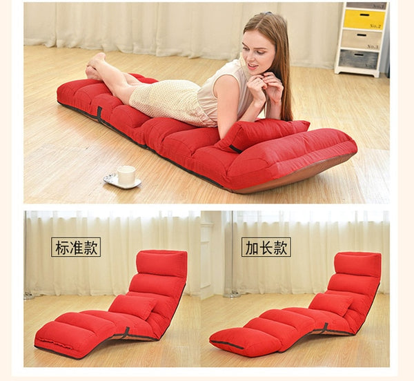 Adjustable Lazy Bean Bag Tatami Folding Recliner Sofa