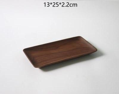 Dark Walnut Wood Serving Tray