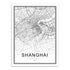 Black & White City Map Poster Print