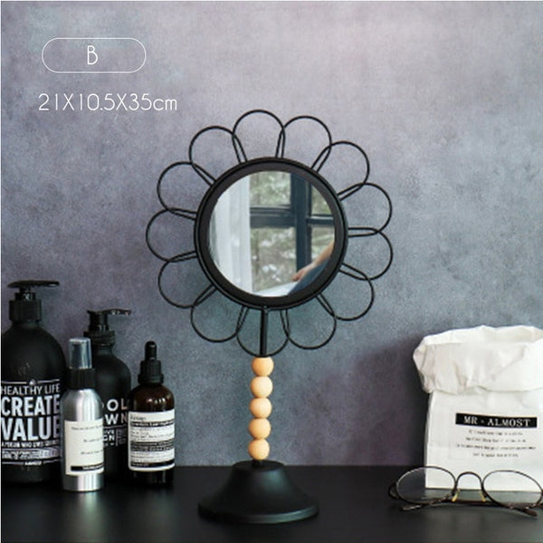 Gold Geo Nordic Table Mirror